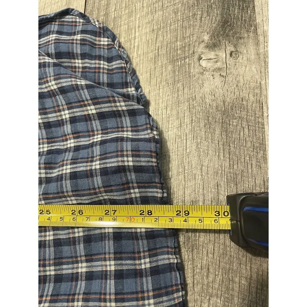 Polo Ralph Lauren Linen Button Up Shirt Men's XL Blue Plaid Breathable‎ Preppy - Picture 9 of 10